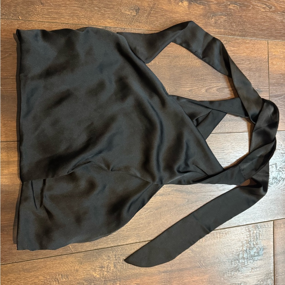 Elegant Black Halter Top